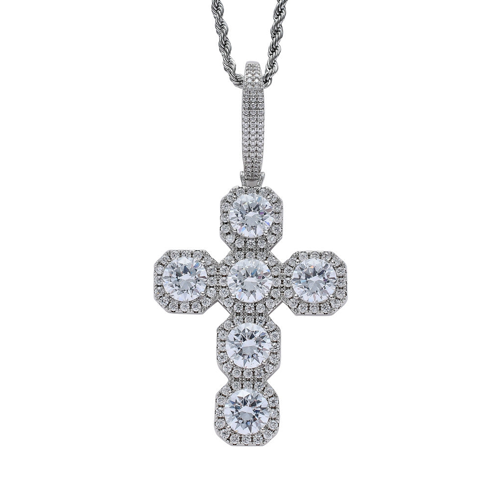 Jewel Cross Pendant Necklace