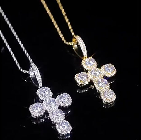 Jewel Cross Pendant Necklace